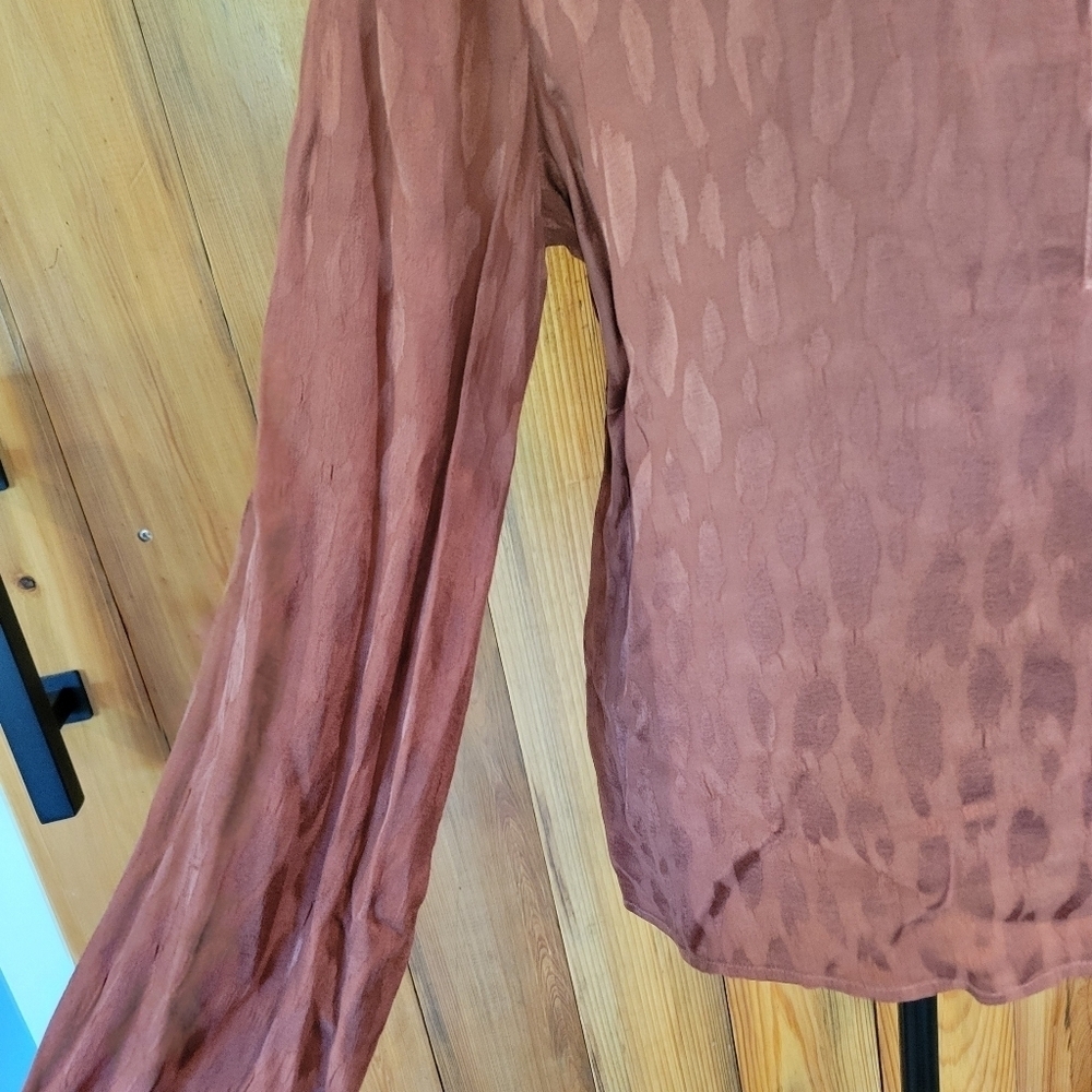 Women's Brown Button-Up Top - Picture 5 of 13
